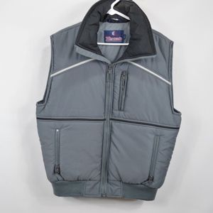 Vintage 80s Hermans Full Zip Puffer Jacket Vest XL